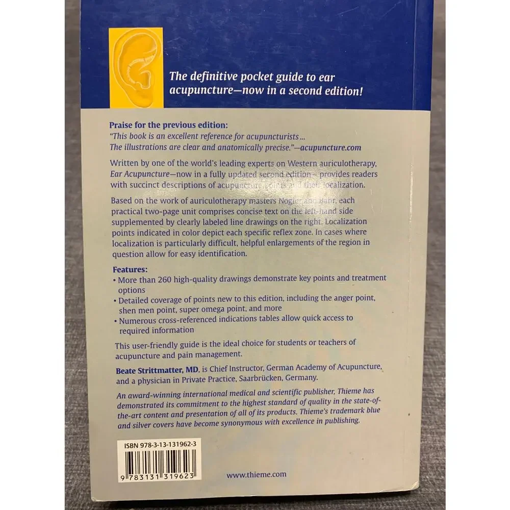 Ear Acupuncture A Precise Pocket Atlas Based on the Works of Nogier/Bahr Thieme